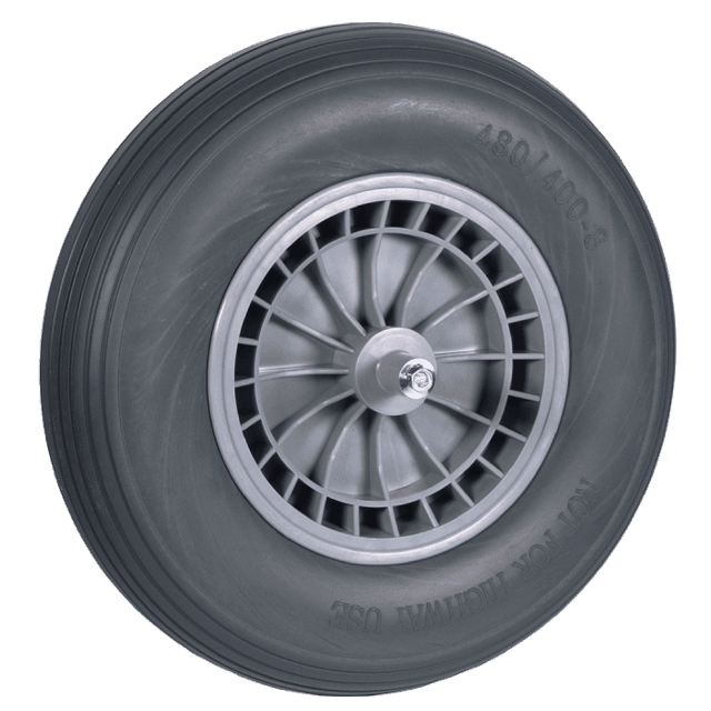 HUMMER Kruiwagenwiel soft PVC grijs 400X8MM