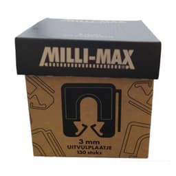 Uitvulplaatje 3MM zwart 132x 2