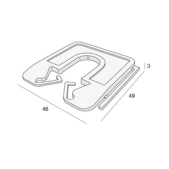 Uitvulplaatje 3MM zwart 132x