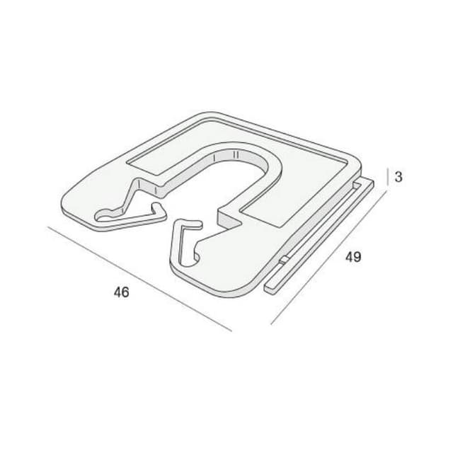 Uitvulplaatje 3MM zwart 132x